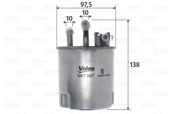 VALEO Degvielas filtrs 587567