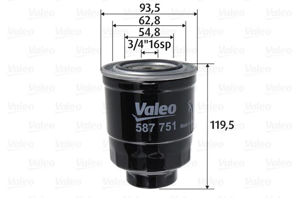 VALEO Degvielas filtrs 587751