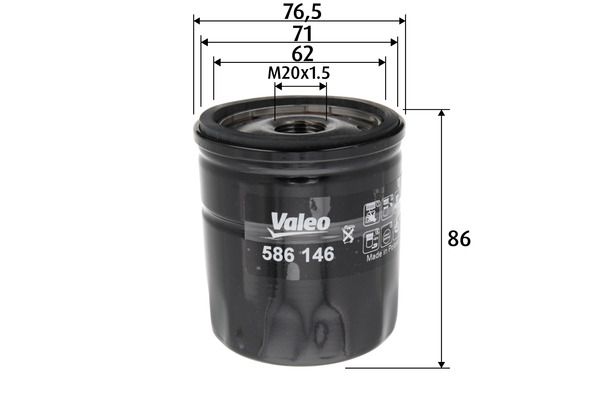 VALEO Eļļas filtrs 586146